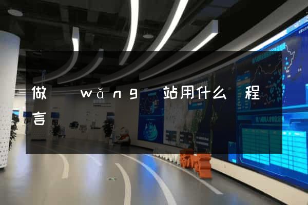 做網(wǎng)站用什么編程語言