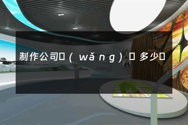 制作公司網(wǎng)頁多少錢