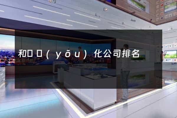 和縣優(yōu)化公司排名