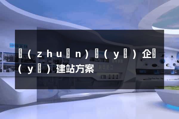 專(zhuān)業(yè)企業(yè)建站方案