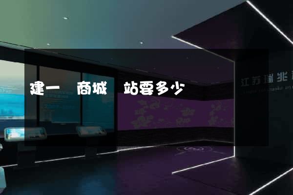 建一個商城網站要多少錢