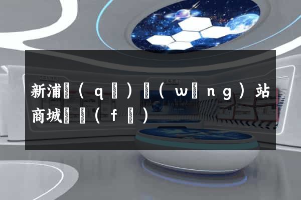 新浦區(qū)網(wǎng)站商城開發(fā)