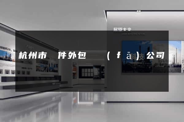 杭州市軟件外包開發(fā)公司