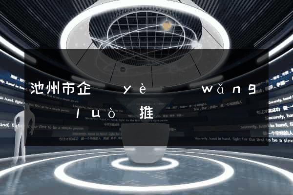 池州市企業(yè)網(wǎng)絡(luò)推廣