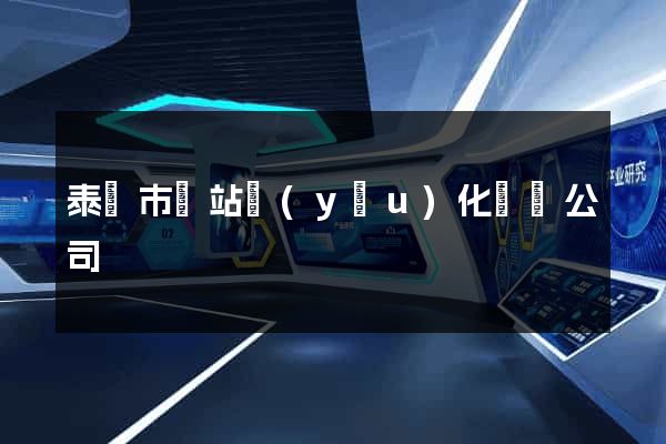 泰興市網站優(yōu)化設計公司