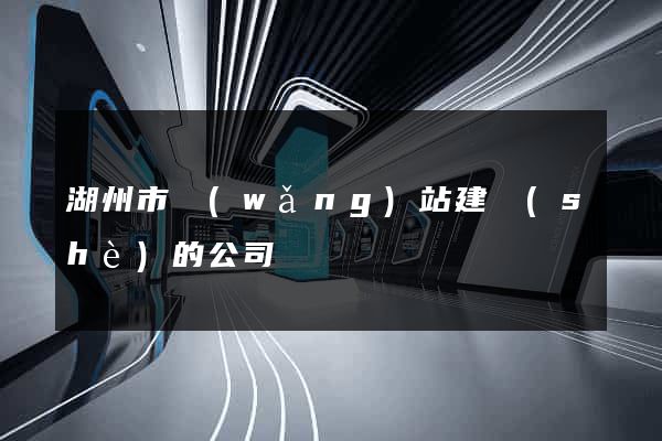 湖州市網(wǎng)站建設(shè)的公司