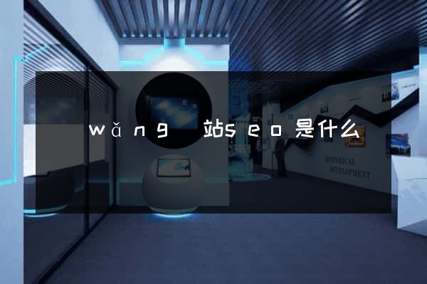 網(wǎng)站seo是什么