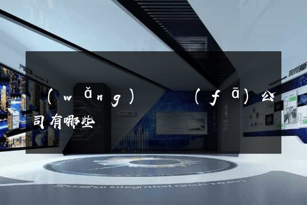 網(wǎng)頁開發(fā)公司有哪些