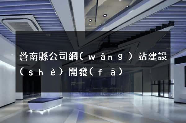 蒼南縣公司網(wǎng)站建設(shè)開發(fā)