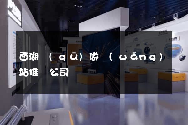 西湖區(qū)做網(wǎng)站推廣公司