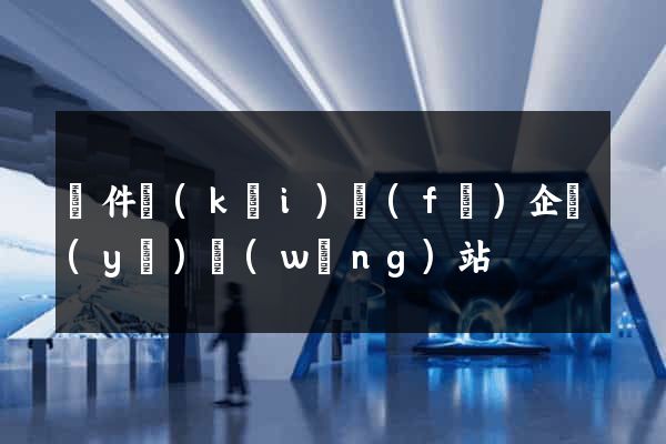軟件開(kāi)發(fā)企業(yè)網(wǎng)站