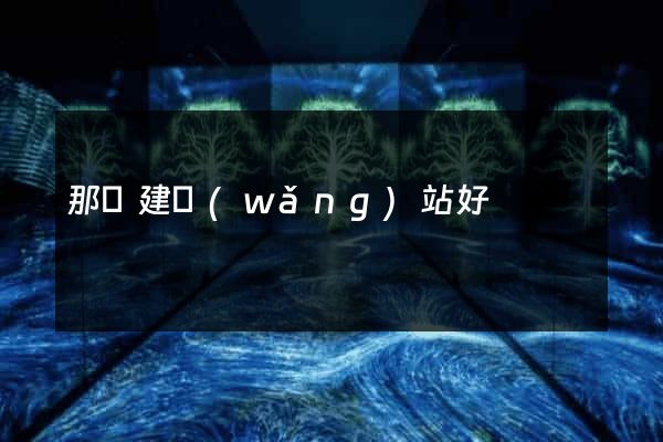 那個建網(wǎng)站好
