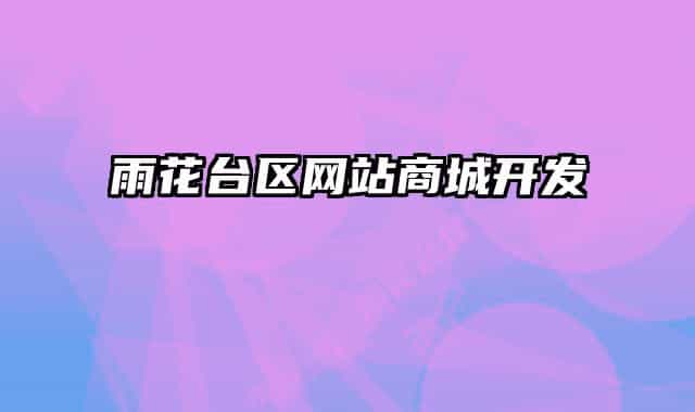 雨花臺區(qū)網(wǎng)站商城開發(fā)