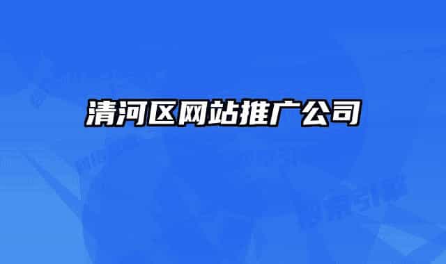 清河區(qū)網站推廣公司
